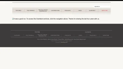 Screenshot of Grantland.com