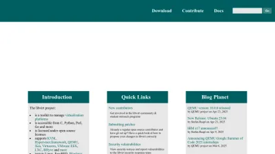 Screenshot of Xmlsoft.org
