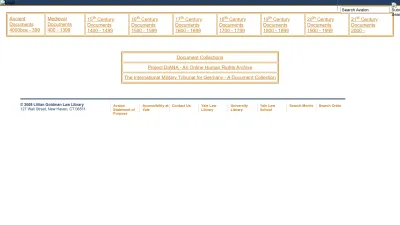 Screenshot of Avalon.law.yale.edu