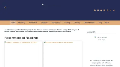 Screenshot of Artincontext.org