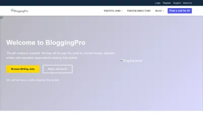 Screenshot of Bloggingpro.com