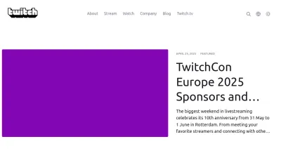 Screenshot of Blog.twitch.tv