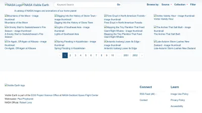Screenshot of Visibleearth.nasa.gov
