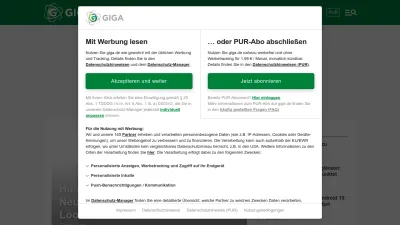 Screenshot of Giga.de