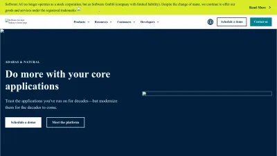 Screenshot of Softwareag.com