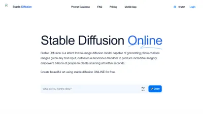 Screenshot of Stablediffusionweb.com