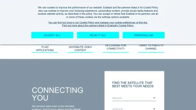 Screenshot of Eutelsat.com
