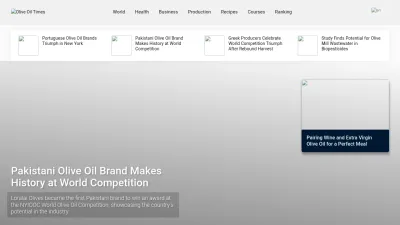 Screenshot of Oliveoiltimes.com