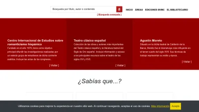 Screenshot of Cervantesvirtual.com
