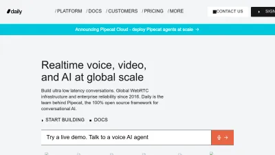 Screenshot preview of daily.co