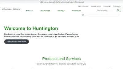 Screenshot preview of huntington.com