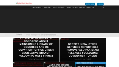 Screenshot of Digitalmusicnews.com