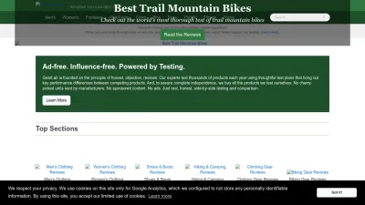 Screenshot of Outdoorgearlab.com