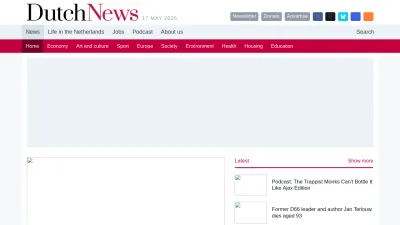 Screenshot of Dutchnews.nl