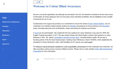 Screenshot of Colourblindawareness.org