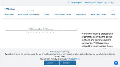 Screenshot preview of prsa.org