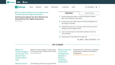 Screenshot of Edsurge.com