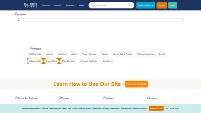 Screenshot of Billofrightsinstitute.org