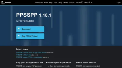Screenshot of Ppsspp.org