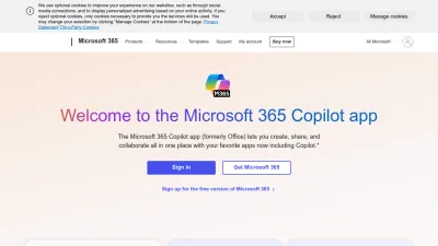 Screenshot of Microsoft365.com