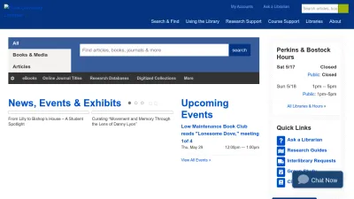 Screenshot of Library.duke.edu