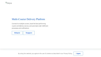 Screenshot of Delyva.com