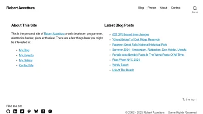 Screenshot of Robert.accettura.com