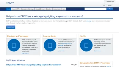 Screenshot of Dmtf.org