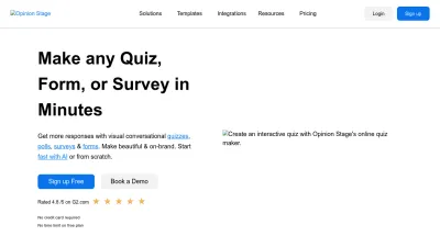 Screenshot preview of opinionstage.com
