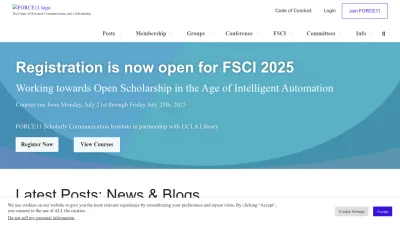 Screenshot of Force11.org