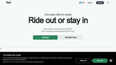 Screenshot preview of bolt.eu