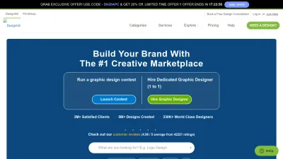 Screenshot of Designhill.com