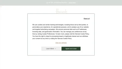 Screenshot of Harrods.com