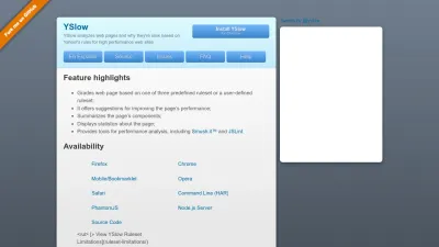 Screenshot of Yslow.org