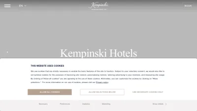 Screenshot of Kempinski.com