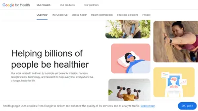 Screenshot preview of health.google