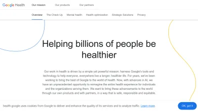 Screenshot of Health.google