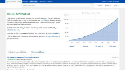 Screenshot of Philarchive.org