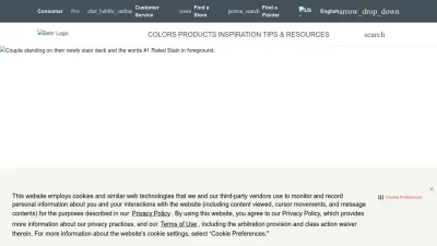 Screenshot preview of behr.com