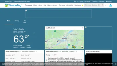 Screenshot of Weatherbug.com