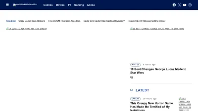 Screenshot of Comicbook.com