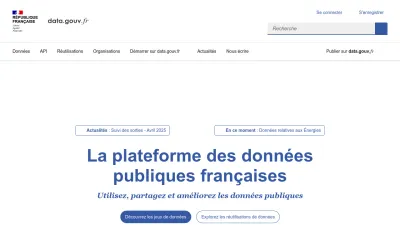 Screenshot of Data.gouv.fr
