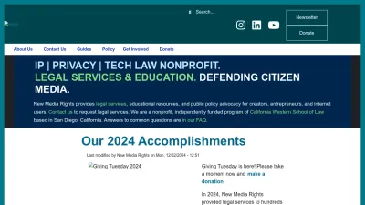 Screenshot of Newmediarights.org