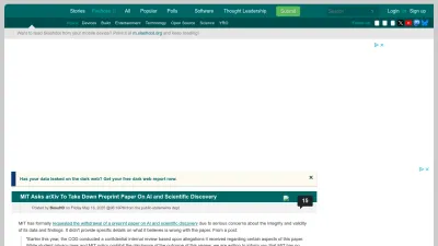 Screenshot of Tech.slashdot.org