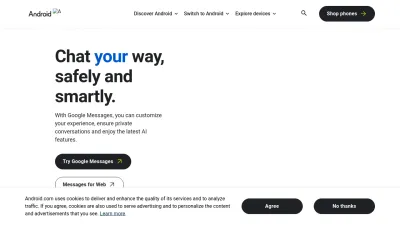 Screenshot of Messages.google.com