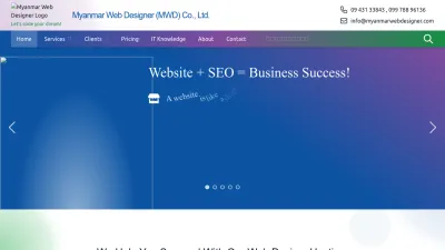 Screenshot of Myanmarwebdesigner.com