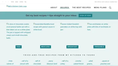 Screenshot of Melskitchencafe.com