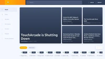 Screenshot of Toucharcade.com
