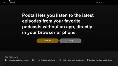 Screenshot of Podtail.com