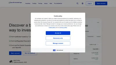 Screenshot preview of home.saxo